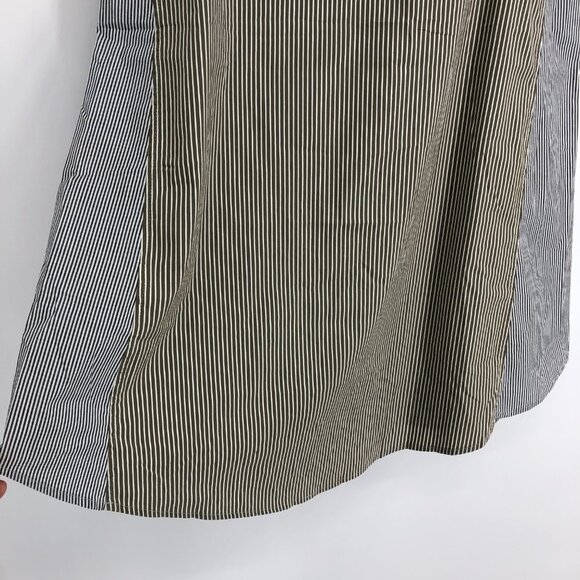 Alembika Ombre stripe Sleeveless oversized linen blend midi dress in Smoke 2 / M - Picture 11 of 16